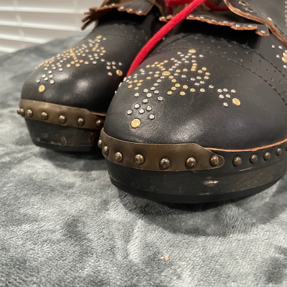 Burberry Black and Red Men\'s Clog Shoes